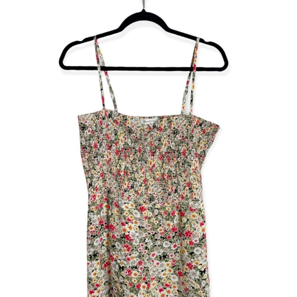 NWT Heartloom Floral Print Smocked Top Jumpsuit Wide Leg Sleeveless
